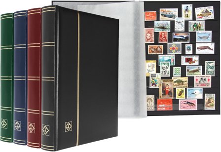 COMFORT Indstiksbog - A4 - 64 sorte sider - tilfældige farver - Leuchtturm