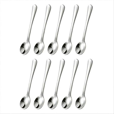 10 pcs Spice Spoons Mini Stainless Steel Spoons
