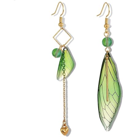 Heyone Fjärilsvinge Hængende Øreringe Guldbelagte Krystal Rhinestone til Kvinder Piger Bryllup Smykker db