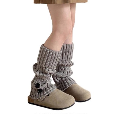 Höst Vinter Strumpor Benvärmare Strumpbyxor Retro Strumpor Flickor Stickad Benvärmare Virkade Strumpbyxor Strumpor Ankelhögs Strumpor kaffe