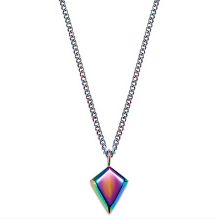 Iconic | Collana a punta di freccia in acciaio inossidabile arcobaleno per uomini - Collane in acciaio