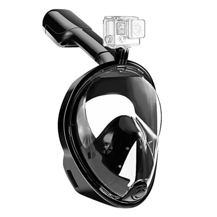 Snorklemaske, 180° full face dykkermaske, dykkerbriller