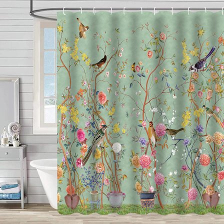 Duschdraperi, Vattentätt, Badrumsgardin, Tryckt Duschdraperi, Polyester, 150x180cm