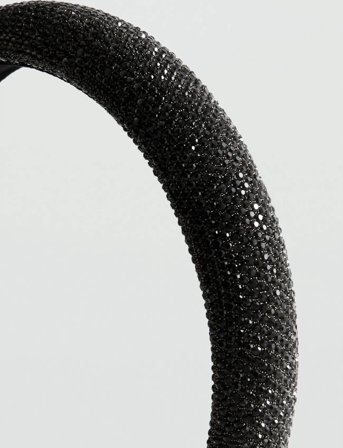 Mango Crystal Headband - Black - ONE SIZE
