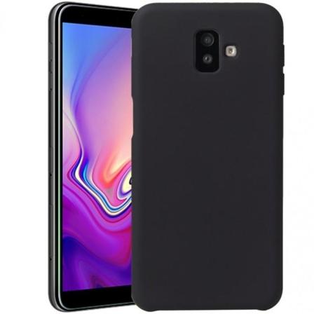Samsung J6 2018 Ultratynn myk gummibelagt Matt svart deksel Svart