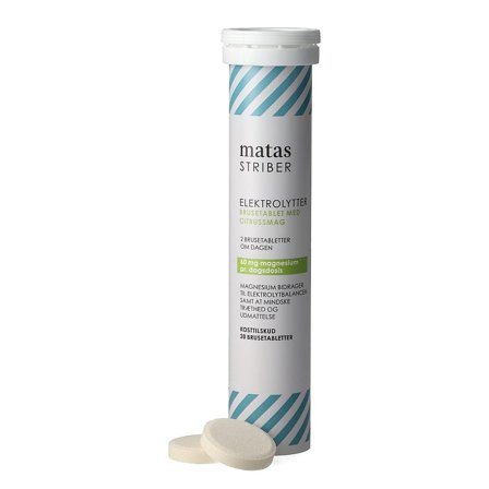 Matas Striber Elektrolyttabletter Citrus 20 stk, Sport & Velvære, Protein & Energi, Elektrolytter