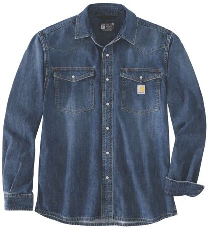 Carhartt Workwear Carhartt M's Denim L/S Snap Front Shirt Wyatt - Työpaidat