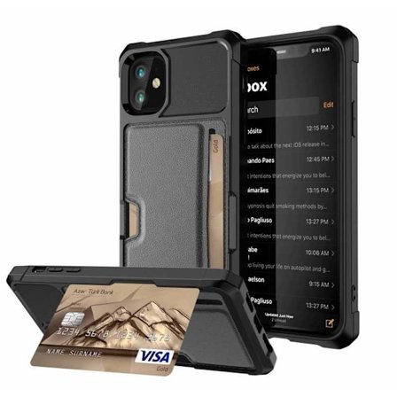 iPhone 12 Mini stødsikkert cover med kortrum Solid V2