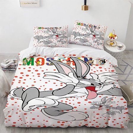 Tbg-06 # Rolig kanin 3d digitaltryck hem tredelad påslakan örngott sängkläder