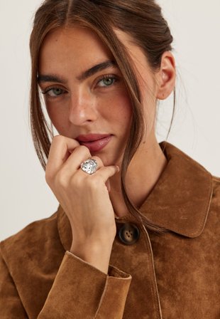 Pilgrim - Haze Ring Silver-plated - Silver