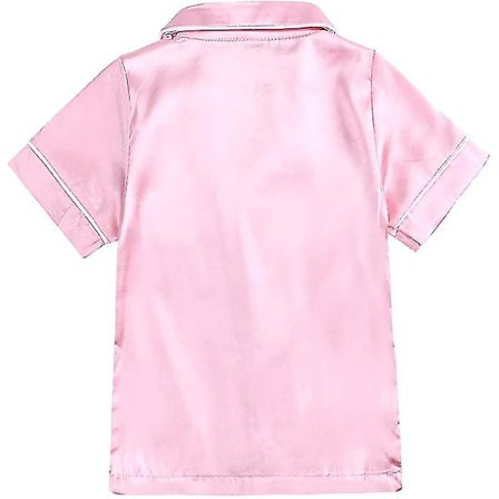 Satin Pyjamas Set för barn: Sovkläder med knappar och shorts
