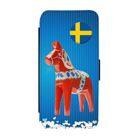 Dalahäst iPhone 16 Flip Mobilfodral