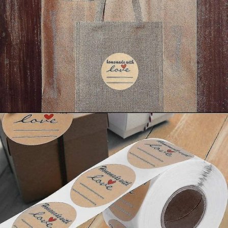 IC-hilla- ja purkkitarrat, säilyketarrat mason-purkkeihin ja (2" pyöreä 500/rulla) kirjoitusrivien kanssa - Kyllä