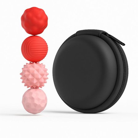 ING 4 Pink/Røde Stressbolde - Sensorisk Øvelse