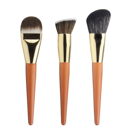 Sæt med 3 Foundation Børster Flad Concealer Børste Flydende Foundation Børste Ultra Fin til Kvinder