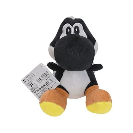 Molya 6" Svart Yoshi Plysjsett Leke, Kosedyrdukker For Samling Bursdag Julegave Type1