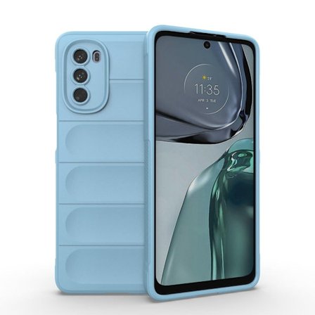 Blødt grebsformet cover til Motorola Moto G62 5G - Blå