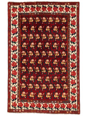 Tapis Ghashghaï Fine 132X202 Rouge Foncé/Noir (Laine, Perse)