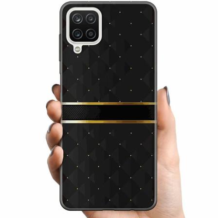 Samsung Galaxy A12 Tpu Mobilskal Golden Stripes