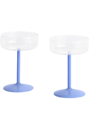 HAY Coupe Glass 2-pack Tint Kök & matlagning Blå ONESIZE
