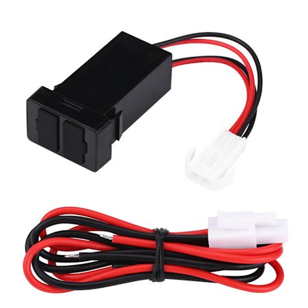 12V-24V 2.1A Dubbel USB-port Bil Laddare Ström Adapteruttag för Toyota Mobiltelefon