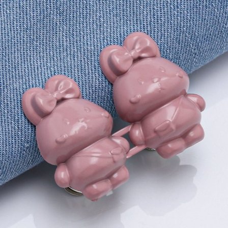 2 Stk Bukser Taljestrammer Taljeknap MØRK PINK-2STK MØRK