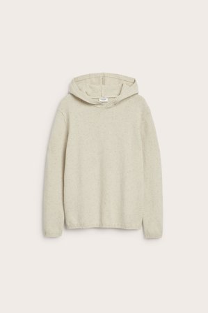 Kappahl | Bluza z kapturem, z dzianiny | Ciemnobeżowy