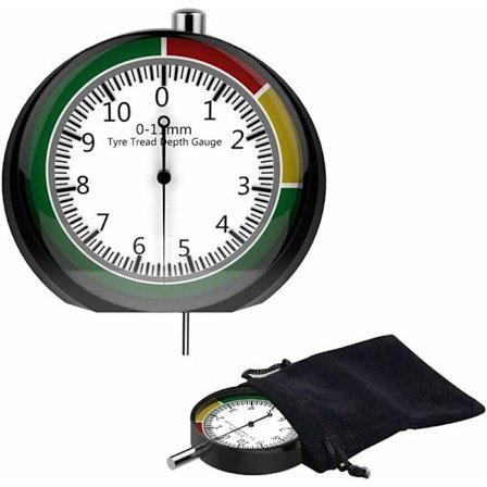 Däckmönsterdjupmätare 0-11mm Djupmätningsverktyg med mönsterdjup