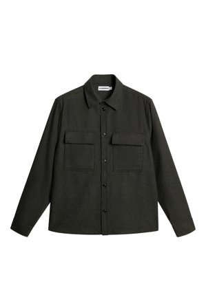 J.Lindeberg - Flat Wool Overshirt - Grön - Man - XXL