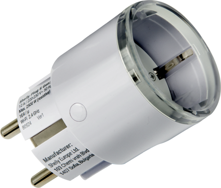 Shelly Plug S Gen3 Matter Plug & Play Wi-Fi Smart-plugg 12A WLAN Bluetooth
