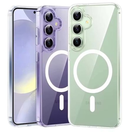 Galaxy S24 Magnetisk Mobilcover Magsafe Kompatibel Gennemsigtig