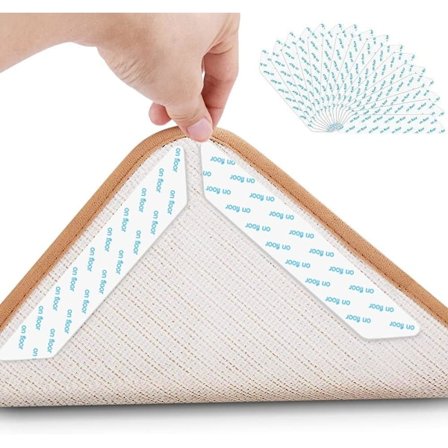 Antisklimatter, 16 stk teppegriper, selvklebende teppegriper, gjenbrukbare antiskli teppeklistremerker for kjøkken/bad/kontor (tykkelse) 25*130mm