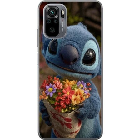 Yhteensopiva Puhelinkuori Xiaomi Xiaomi Redmi Note 10 Suloinen sininen hahmo, jolla on isot silmät ja joka pitää lämpimässä ja suloisessa tyylis