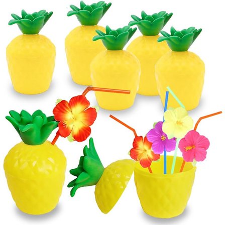 7 st 201-300 ml Ananas Koppar, Plast Ananas Koppar, Lämpliga f