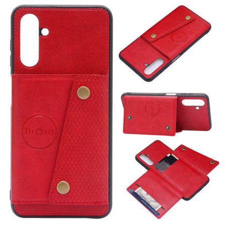 TG Samsung Galaxy A13 5G - Stilfuldt Cover med Kortlomme Rød