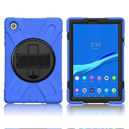 Lenovo Tab M10 HD Gen 2 360 kääntyvä jalusta + silikonikotelo - Sininen