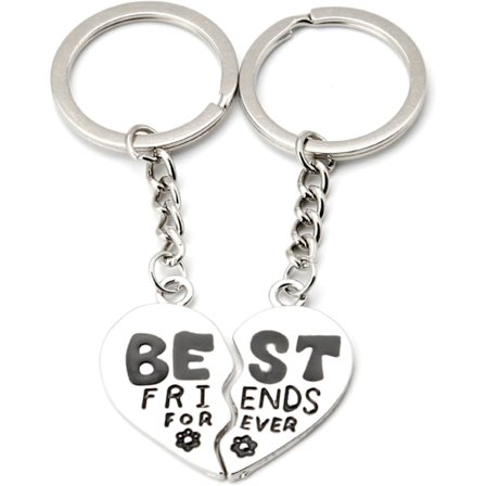 Best Friends Forever Half Heart Keychain Friendship Keychain