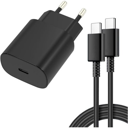 25W Hurtiglader Kompatibel med Samsung, USB-C Kabel 3-Pakning Kompatibel med Samsung (25w svart)