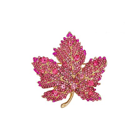 Lönnlövsbrosch exklusiv dam utsökt lyxig nisch bröstblomma kostym kappa nål accessoarer