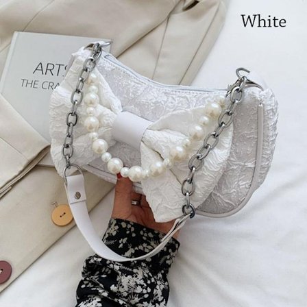 Underarmsväska Handväska VIT