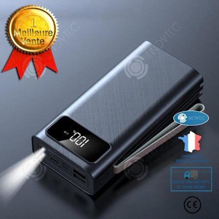 Strömbank - TECH DISCOUNT - 30000mAh - Digital LED-display - Kompatibel med 99% enheter