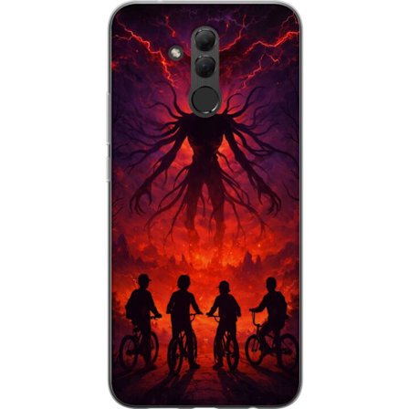 Kompatibelt Mobilskal till Huawei Huawei Mate 20 lite Mörk fantasyillustration inspirerad av Stranger Things med övernaturlig varelse, blixtar och c