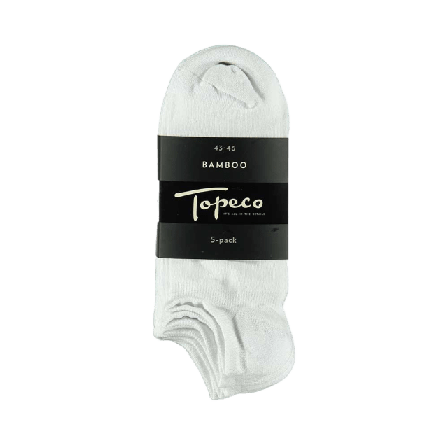 Topeco Sneakerstrumpa 5-pack Bambu Strumpor Herr Vit 39-42