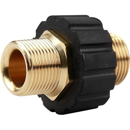 Hurtigkobling slangekobling, dobbel hann M22 x 1,5 høytrykksvaskeradapter kompatibel med Karcher, Karcher HD & HDs høytrykksvaskerslange (14 mm diam.
