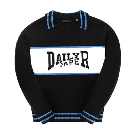 Daily Paper, Round-neck Knitwear Zwart, Heren, Maat:L