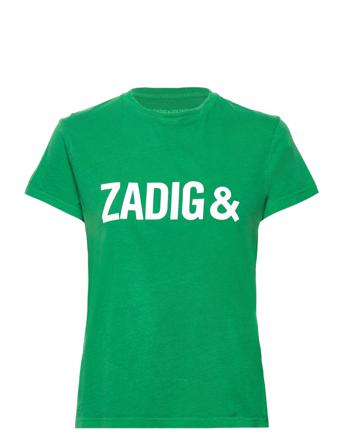 Upper Blason Brode T-shirts & Tops Short-sleeved Grön Zadig & Voltaire