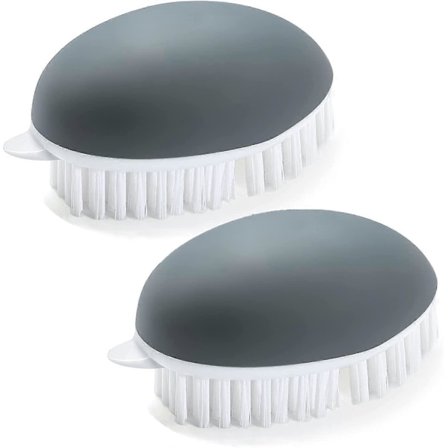 2-pak Grøntsags-børste, Skridsikker Greb Kartoffelskrubber Grøntsags-børste med Fleksible og Hårde Børstehår, Grøntsags-børste Skrubber til Mad, 