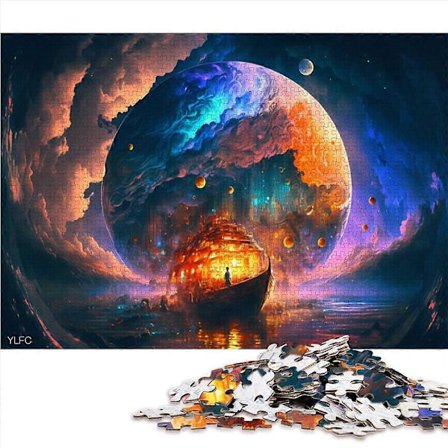 1000 bitars pussel för vuxna rymdfantasi Pussel för vuxna Träpussel för vuxna Familjespel Jul Födelsedag[D]