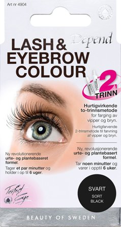 Depend Vippe- og Brynfarve Hurtig Sort, Makeup, Øjenbryn, Øjenbrynsfarve