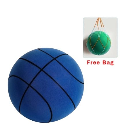The Silent Basketball - Premium Material, Lydløs Skumkule Blå 24cm